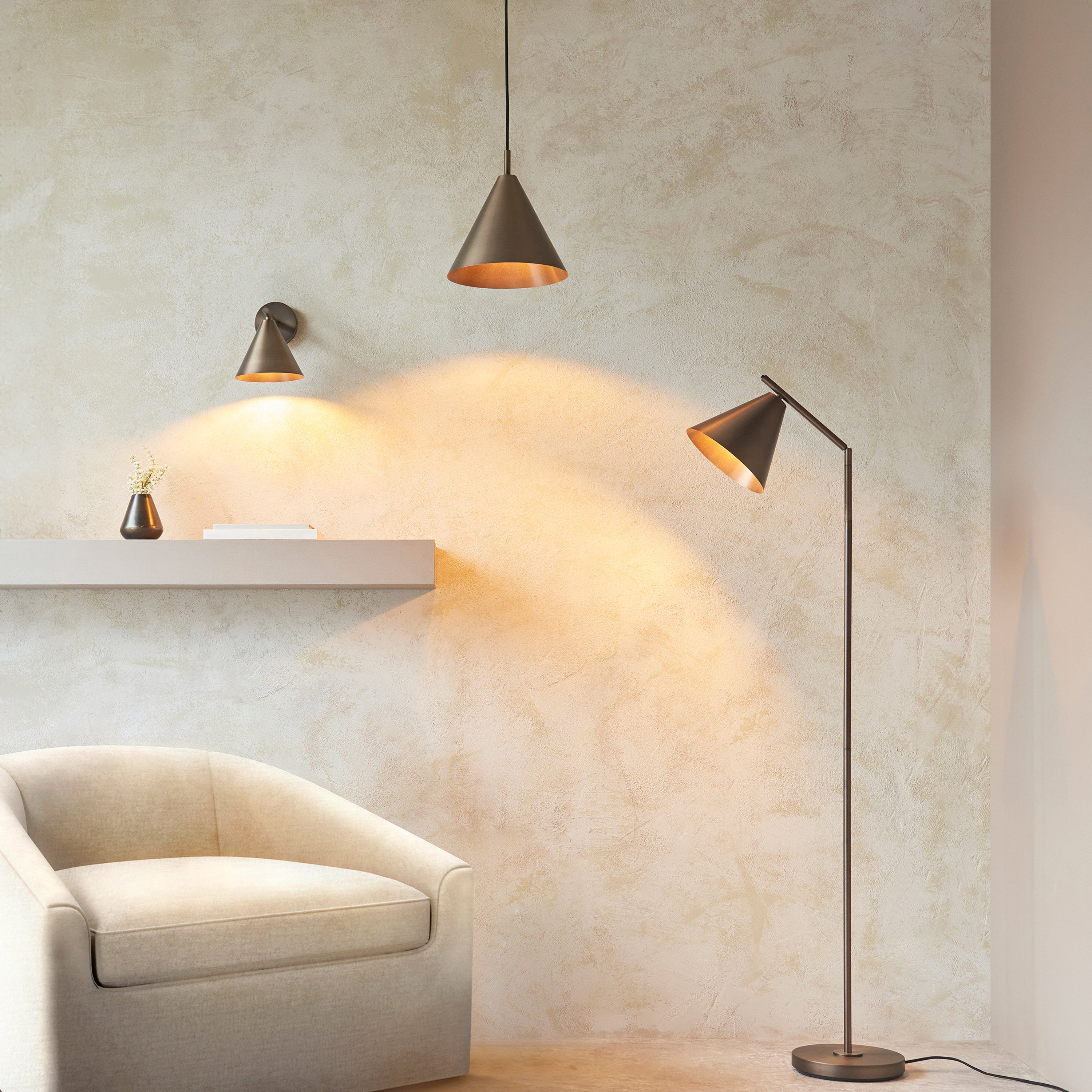 Ariana Antique Bronze Floor Lamp